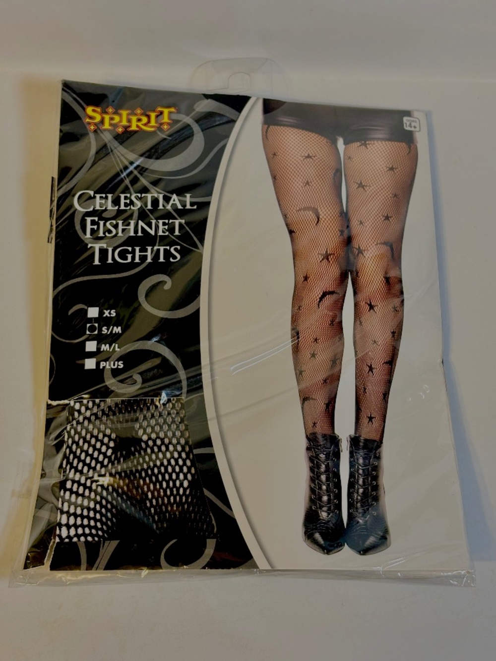 Spirit Halloween Celestial Fishnet Tights Moon Star Goth Grunge New Size S/M